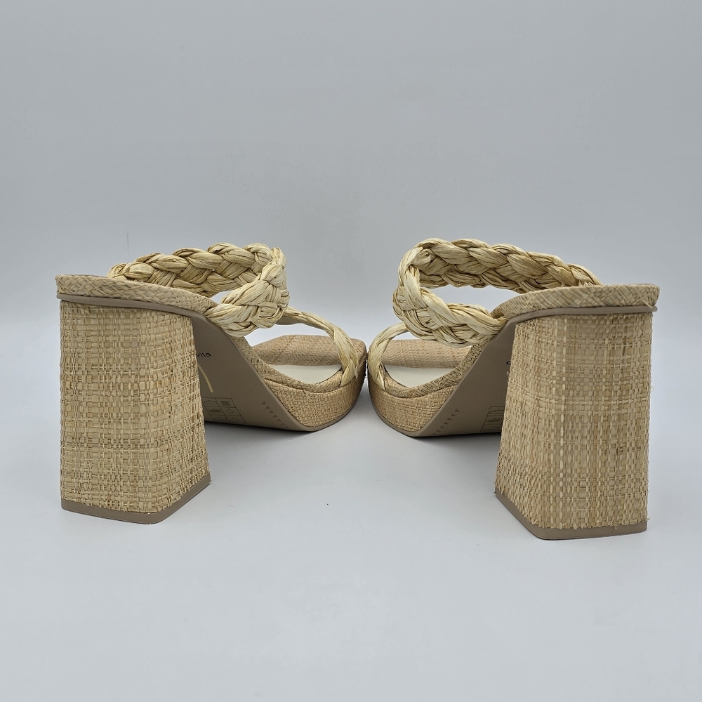 Dolce Vita Braided Natural Raffia Platform Sandal - Picture 6 of 14